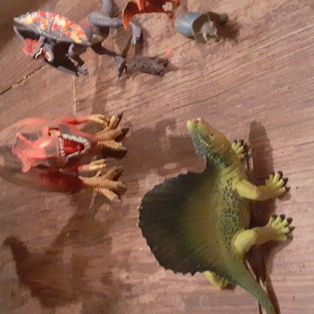 Dinosaur Winter Hat and 6 Dinosaur Toy Bundle - Picture 6 of 12